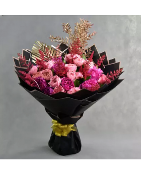 Garden Roses & Astilbe Bouquet