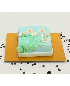 Fondant Icing Chocolate Square Mono Cake