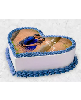 Heart Shaped Photo Cake