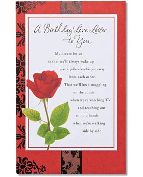 Romantic Birthday Card (Rose)