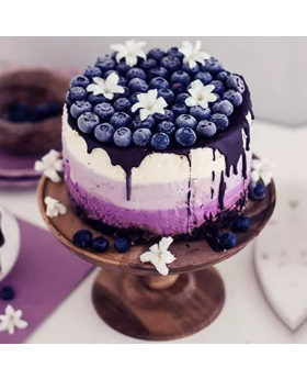 Yummy Blueberry Drip Cake