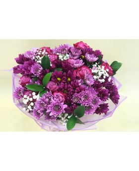 Purple Chrys Bouquet