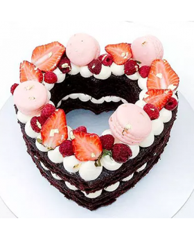 Heart Shaped Delicious Chocolate Cake