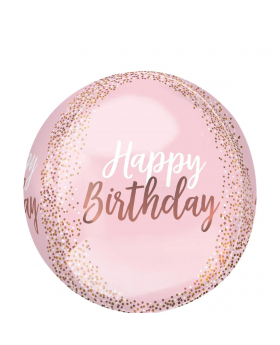 Blush Birthday Orbz Balloon