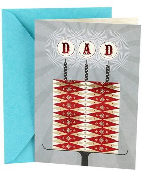 Birthday Greeting Card to Father (Cake and Candles)