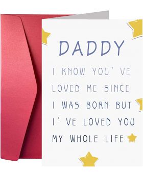 Birthday Card for Daddy, Fathers Day Card, Cute Birthday Card for Dad from Kids, New Dad Birthday Cards