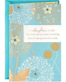 Birthday Greeting Card to Daughter (Flowers)