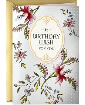 Golden Thread Birthday Card (A Birthday Wish)