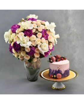 Serene Dreams Flowers and Cake