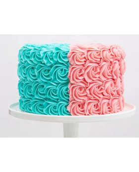 Floral Gender Reveal Cake 